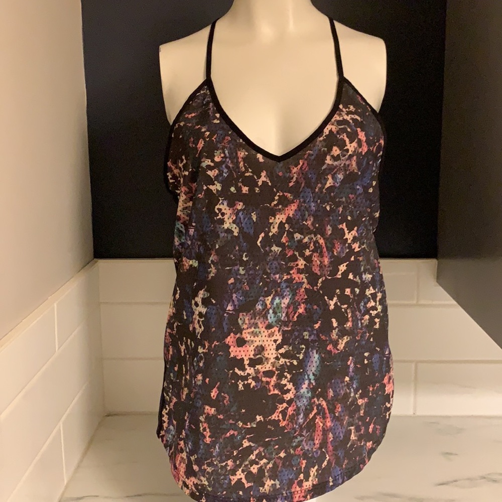 3/$25 ‼️ Lululemon Black & Multicolour Caged T-Back Tank